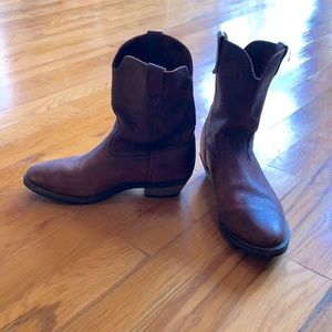 Leather cowboy boots